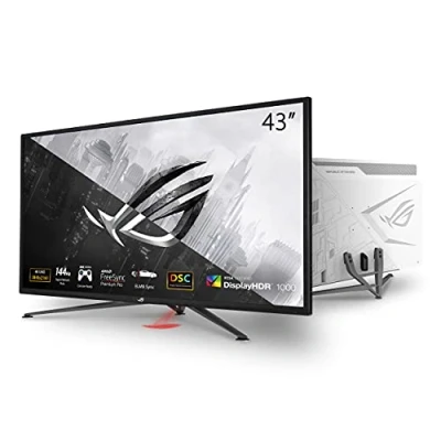 Afbeelding van ASUS ROG XG43UQ 43 inch 4K PC Gaming Monitor VA paneel 144Hz 3840x2160 1000cd/m² Display Port, 2x HDMI 2.1, HDMI2.0 en USB FreeSync Premium Pro HDR 10 luidspreker 2 x W PS5