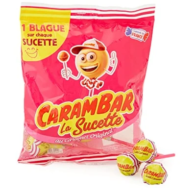 Image de Carambar Bonbon Sucettes Caramel 84 g