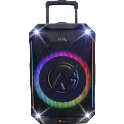 Afbeelding van N GEAR THE FLASH 1540 Karaoke Speaker 15&quot; Woofer Bluetooth LED Lichtshow Incl. Draadloze Microfoons