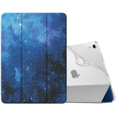 Afbeelding van MoKo voor iPad Air 6e generatie 11 inch hoes (M2) 2024, 5e/4e 10,9 2022/2020, Translucent Frosted Soft TPU achterkant 6/5/4 Gen, Slim Case, Blue