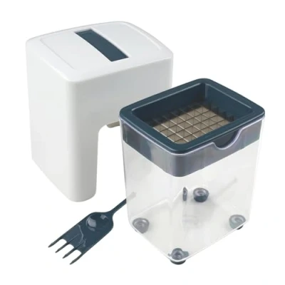 Image de Coupe frites manuel avec récipient et brosse de nettoyage Fackelmann Easy Prepare ref 27902