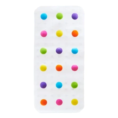 Afbeelding van Munchkin Dandy Dots Colourful Children’s Non Slip Bath Mat/ Baby Tub Bathroom Mat with suction cups, Multi Colour, 77.5 x 36.2 cm