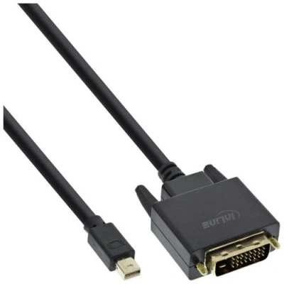Image de InLine Câble adaptateur Mini DisplayPort (M) pour DVI D 50 cm noir