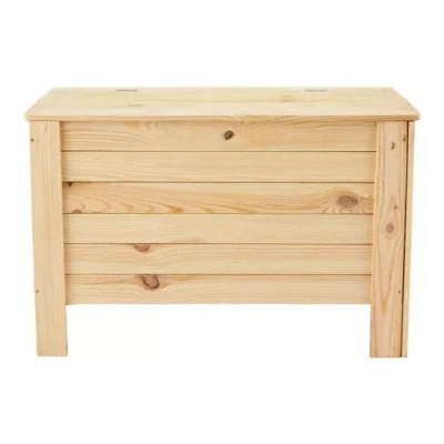 Afbeelding van Houten kist met klep deksel, 80 x 51 39 cm, inhoud 100L