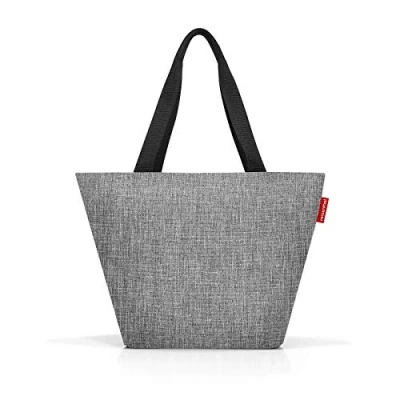 Afbeelding van Reisenthel Shopper M Handtas Maat Polyester 15L Twist Silver Grijs