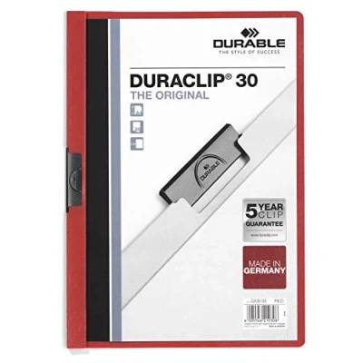 Afbeelding van Klemmap Durable Duraclip A4 3mm 30 vellen rood