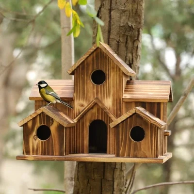 Afbeelding van Houten Vogelhuisje XXL Luxe Nestkast voor Tuinvogels