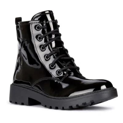Image de Geox J Casey Girl G, Bottines pour fille, Noir, 34 EU
