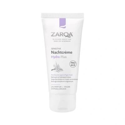 Afbeelding van Zarqa Sensitive Nachtcrème Hydra Plus 0% Parfum 50ML