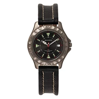 Afbeelding van Shaon 22 6102 84 Horloge Leer Zwart Ø 38 mm