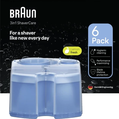 Afbeelding van Braun 3 in 1 ShaverCare SmartCare Center Navulpatronen Hygiënische Reiniging 6 Stuks