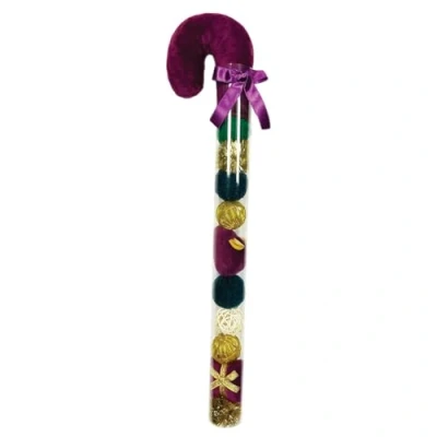 Afbeelding van Happy Pet Gemstone Forest Kerststok Candy Cane Met 10 Speeltjes