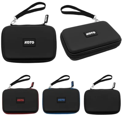 Afbeelding van KOTO dartwallet EVA Medium Blauw, Darttas met Ritssluiting, Dartetui Darts logo, Dart Hoes, dartkoffer,