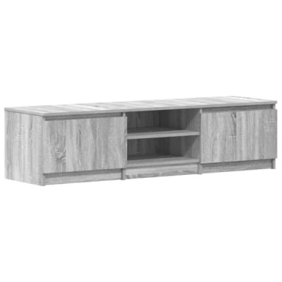 Afbeelding van Tv meubel 140x40x35,5 cm bewerkt hout grijs sonoma eikenkleurig
