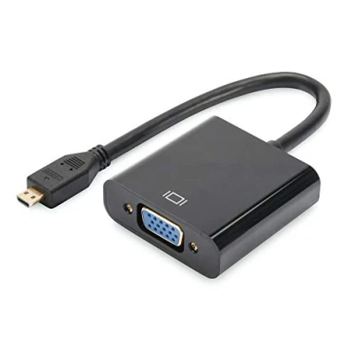 Afbeelding van Digitus DA 70460 HDMI / VGA Adapter [1x stekker D micro 1x bus, Jackplug female 3,5 mm] Zwart 10.00 cm