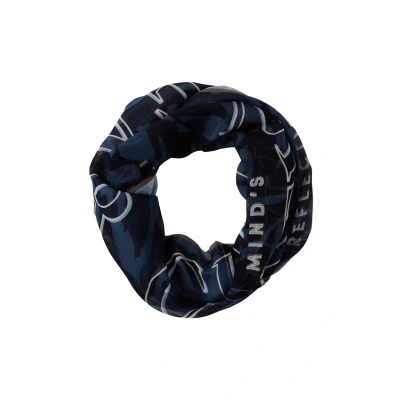 Afbeelding van Cecil Gemusterter LOOP Colsjaal, Dames, Maat: One Size, Blau