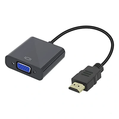 Afbeelding van NIAGUOJI 1080P actieve HDTV HDMI naar VGA adapter (mannelijk vrouwelijk) converter met audio voor pc, monitor, projector, HDTV, Xbox (black1)