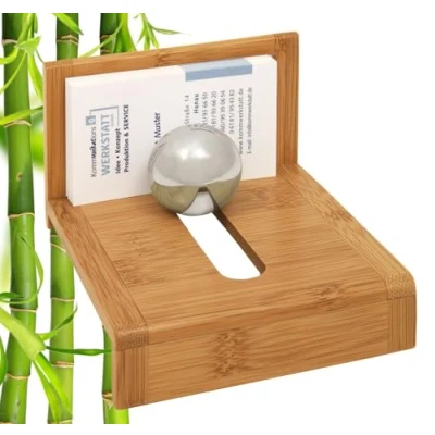 Image de Wedo 0611407 porte cartes de visite en bambou clair
