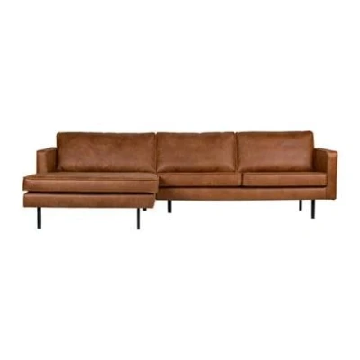 Afbeelding van BePureHome Rodeo Chaise Longue Links Eco leder Cognac