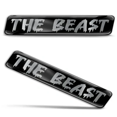 Afbeelding van Biomar Labs Set van 2 3D gelstickers voor auto, motorfiets, fiets, laptop, pc, tablet, Beast KS 79