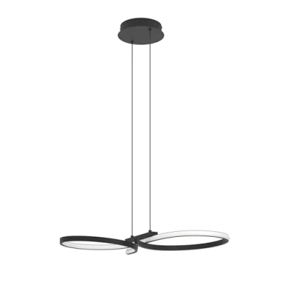 Afbeelding van EGLO Serpins Hanglamp LED 66 cm Zwart/Wit
