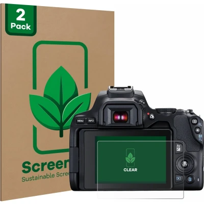 Afbeelding van ScreenLeaf Screenprotector voor Canon EOS 250D Duurzame schermbescherming Folie Beschermfolie transparant (2 Stuks)