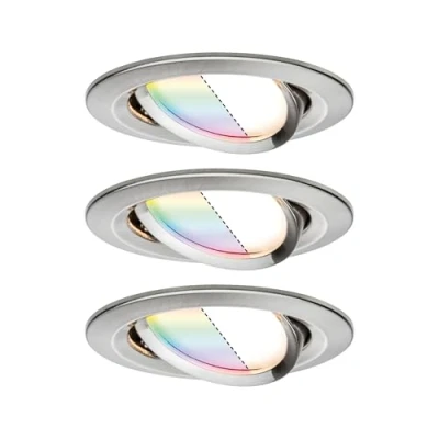 Afbeelding van PAULMANN 92965 LED inbouwlamp Set van 3 stuks 15.6 W IJzer (geborsteld)