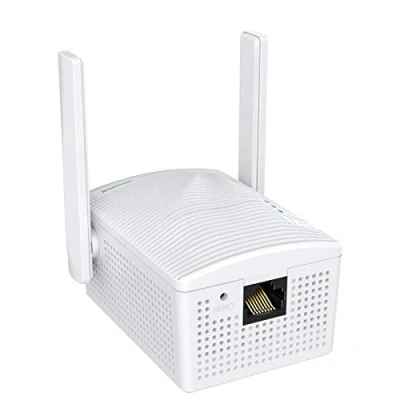 Afbeelding van BrosTrend Universele wifi adapter Ethernet 2 1200 Mbps, draadloze brug zet RJ45 poort om in draadloos voor printers, smart tv, IP camera, gameconsole, PS4, Xbox, Britse stekker