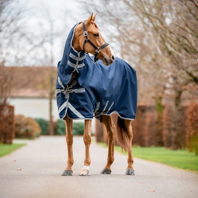 Image de Amigo Chemise Turnout 1200D Integrated 0g Marine/Gris Titane/ArgentVendu par Agradi