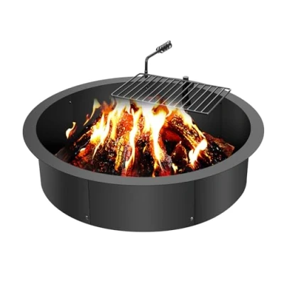 Afbeelding van VEVOR 88,9 cm Vuurkorf, Vierkant, Hittebestendig Koolstofstaal, Geschikt mm Park, Tuin, Camping