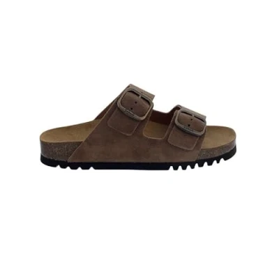 Afbeelding van Scholl Josephine Suede Taupe Sandalen Dames