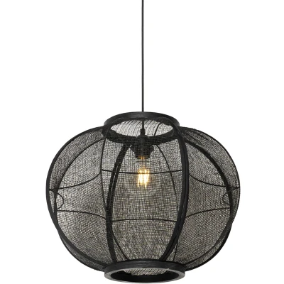 Afbeelding van QAZQA Oosterse hanglamp zwart 48 cm Rob