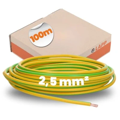 Afbeelding van LAPP 4520002 Draad H07V K 1 x 2.50 mm² Groen, Geel 100 m