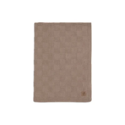 Afbeelding van Jollein Deken Box Knit GOTS 100x150 cm Milky Coffee