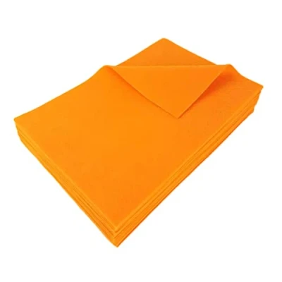 Afbeelding van Jtnohx Kleurvilt, zachte viltbladeren, 1,4 mm dik, 20 x 30 cm, knutselvilten stoffen voor knutselen en naaien (oranje)