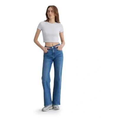 Image de Mavi Jean Malibu pour femme, Denim mid brossé, taille 32/32, brossé moyen, 32W / 32L