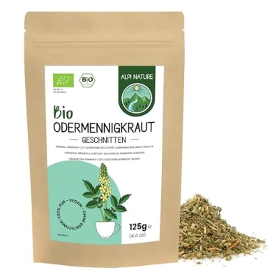 Afbeelding van Biologische Aigremoine kruidenthee, 125 g van Alpi Nature, Agrimonia Eupatoria, losse acreine thee voor de bereiding kruidenacreine, Aigreine en kruidenthee