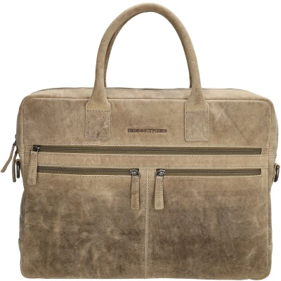 Afbeelding van Hide &amp; Stitches Idaho Enchant Laptoptas donkerzand
