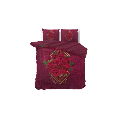 Afbeelding van Dekbedovertrek 2 Persoons 200x200 Sleeptime Microvezel Rood Inclusief Kussenslopen