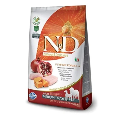 Afbeelding van N&amp;D Pumpkin hondenvoeding Kip medium/maxi 12 kg.