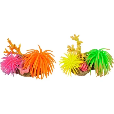 Afbeelding van Aquarium decoratie Leo anemoom + rots 13 x 9 11 cm