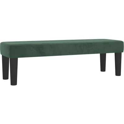 Afbeelding van vidaXL Bankje 100x30x30 cm fluweel donkergroen