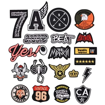 Afbeelding van CYWQ 20 stuks geborduurde opstrijkbare patches voor jassen, jeans, rugzakken, T shirts