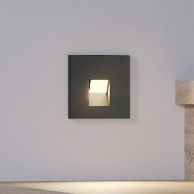 Afbeelding van Arcchio LED inbouwlamp Vexi, 7,5 cm x cm, zwart, CCT