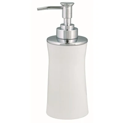 Afbeelding van Spirella Malibua zeepdispenser porselein, wit, 18 cm x 7