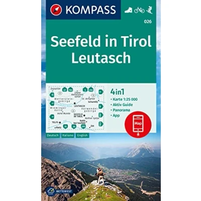 Afbeelding van KOMPASS Wanderkarte 026 Seefeld in Tirol, Leutasch 1:25.000
