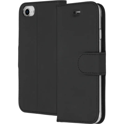 Afbeelding van Accezz Hoesje Met Pasjeshouder Geschikt voor iPhone SE (2022) / (2020) 8 7 6s 6 Wallet Softcase Bookcase Zwart