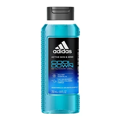 Afbeelding van Adidas Active Skin &amp; Mind Cool Down douchegel voor heren Clean Vegan, verfrissende formule 250 ml