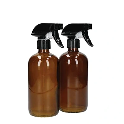 Afbeelding van KC Blue Klassieke Amber Glazen Spuitflessen Set voor Schoonmaken en Tuinieren van 2 Hervulbare Waterverstuivers