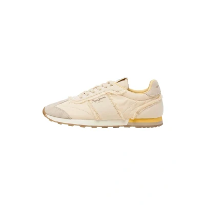 Afbeelding van Pepe Jeans ONCE Sneakers laag, Dames, Maat: 41, Off white Leer en textiel